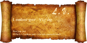 Lemberger Virág névjegykártya